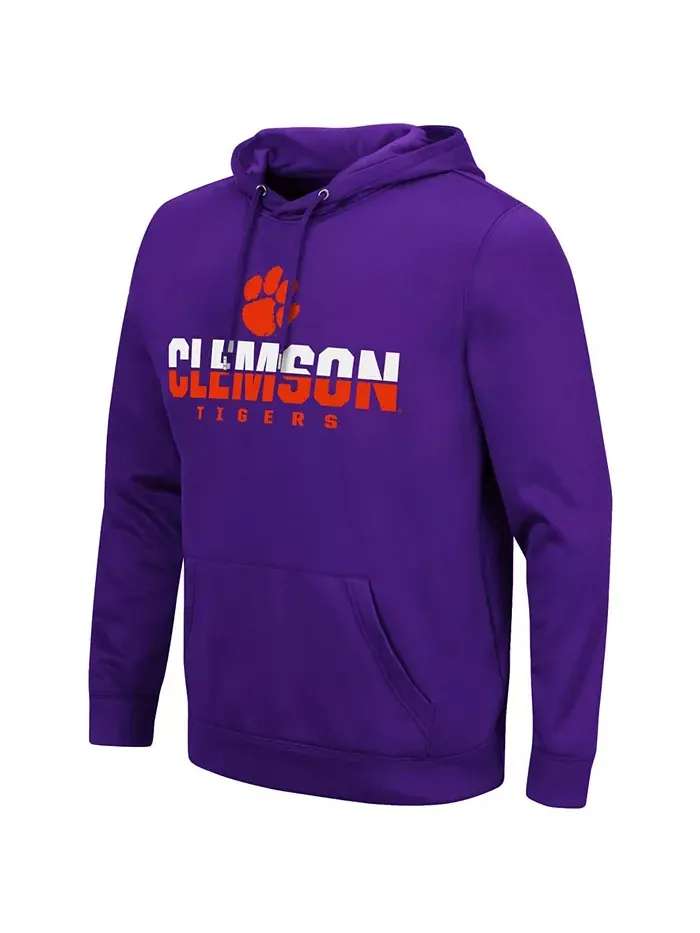 Мужская толстовка с капюшоном Clemson Tigers Lantern Colosseum — изображение 2 из 5, фиолетовый