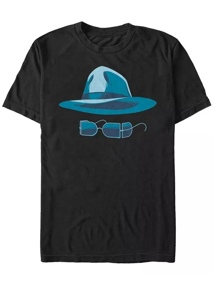 Мужская футболка с коротким рукавом Universal Monsters Invisible Man Hat and Glasses Big Face Fifth — изображение 1 из 1