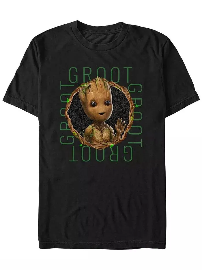 Мужская футболка с коротким рукавом Marvel Film I am Groot Focus Fifth Sun — изображение 1 из 1, черный