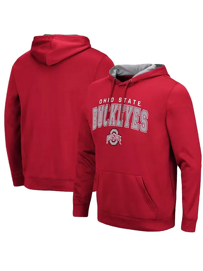 Мужская толстовка с капюшоном Ohio State Buckeyes Resistance Colosseum — изображение 1 из 5, алый
