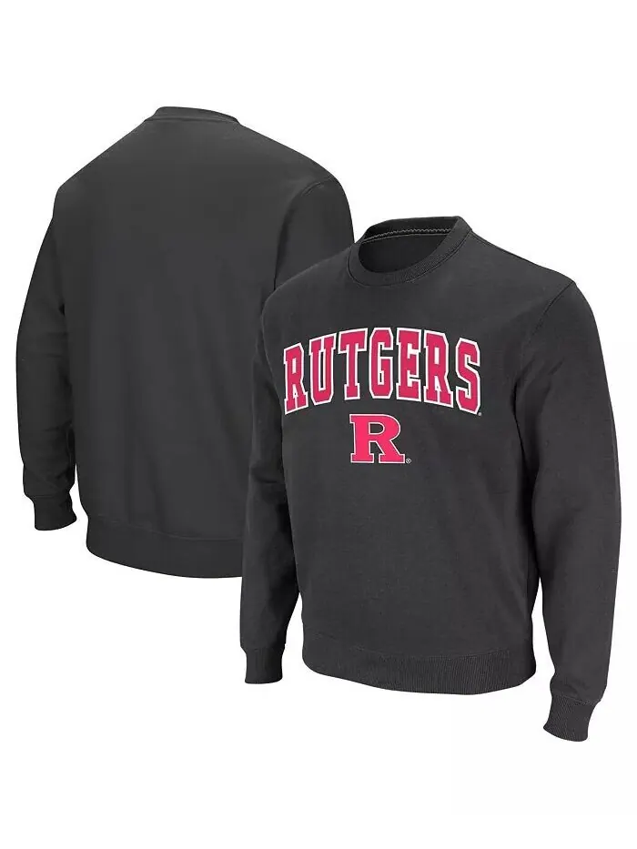 Мужской свитшот с круглым вырезом и логотипом Rutgers Scarlet Knights Colosseum — изображение 1 из 4, черный