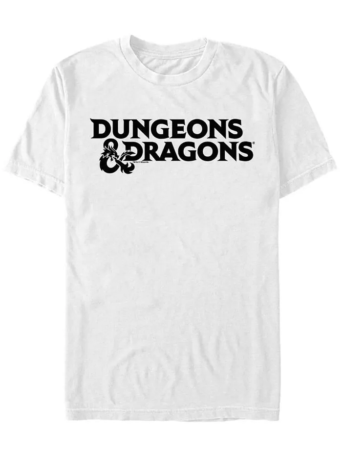 Мужская футболка с короткими рукавами и текстовым логотипом Dungeons And Dragons Fifth Sun — изображение 1 из 1, белый