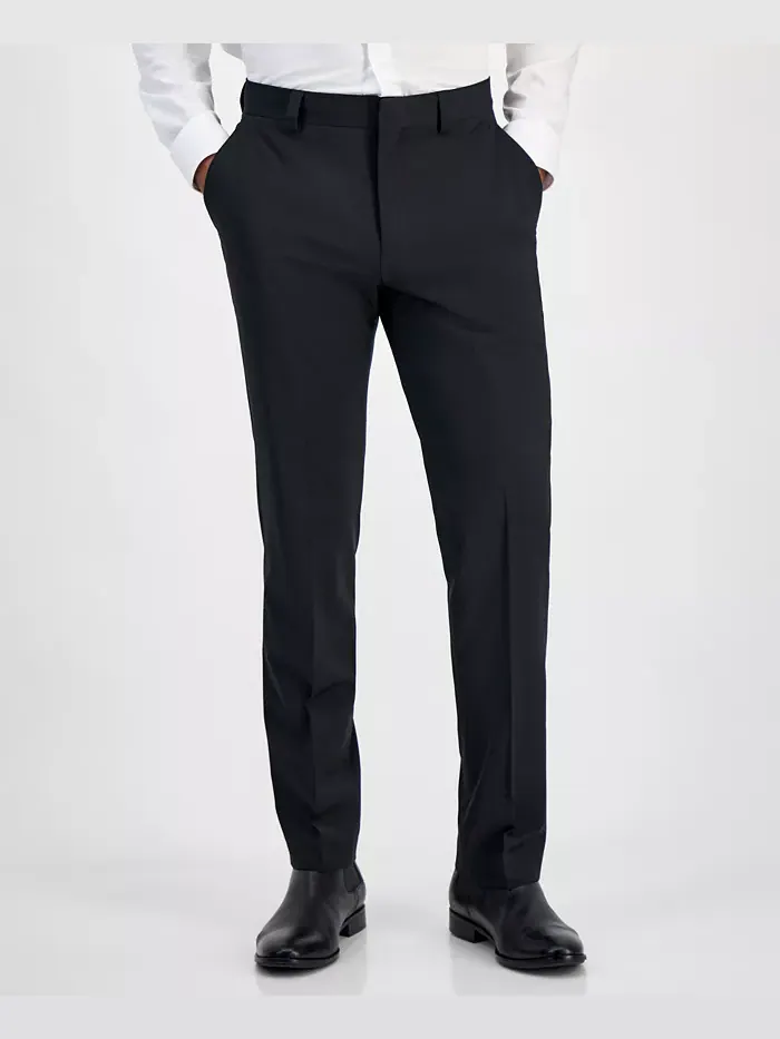 Мужские брюки Modern-Fit из смесовой шерсти Hugo Boss — 3