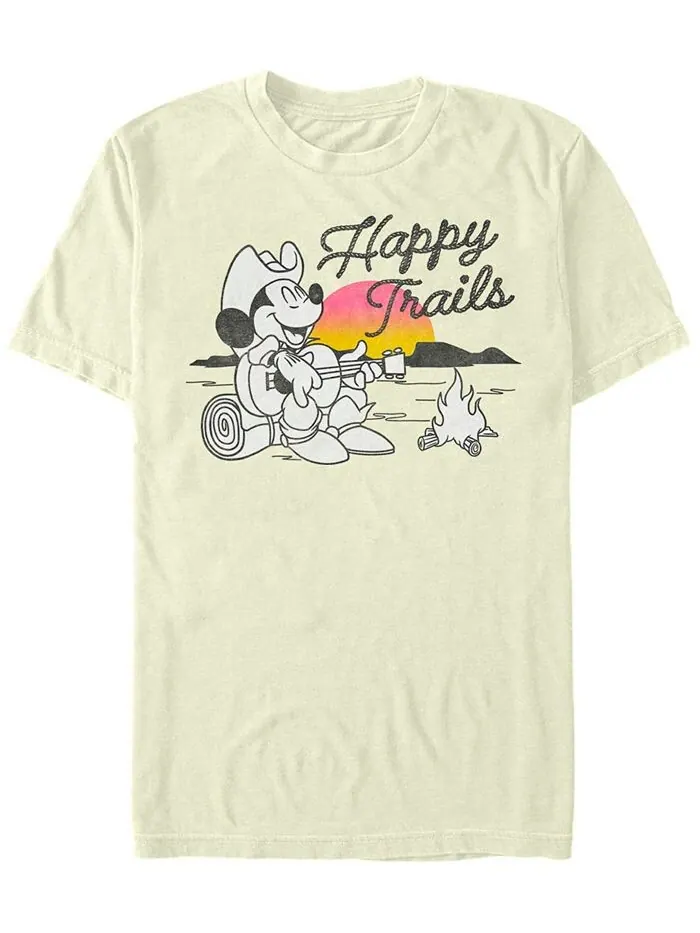 Мужская футболка Mickey Classic Happy Trails с короткими рукавами Fifth Sun — изображение 1 из 2, прозрачный