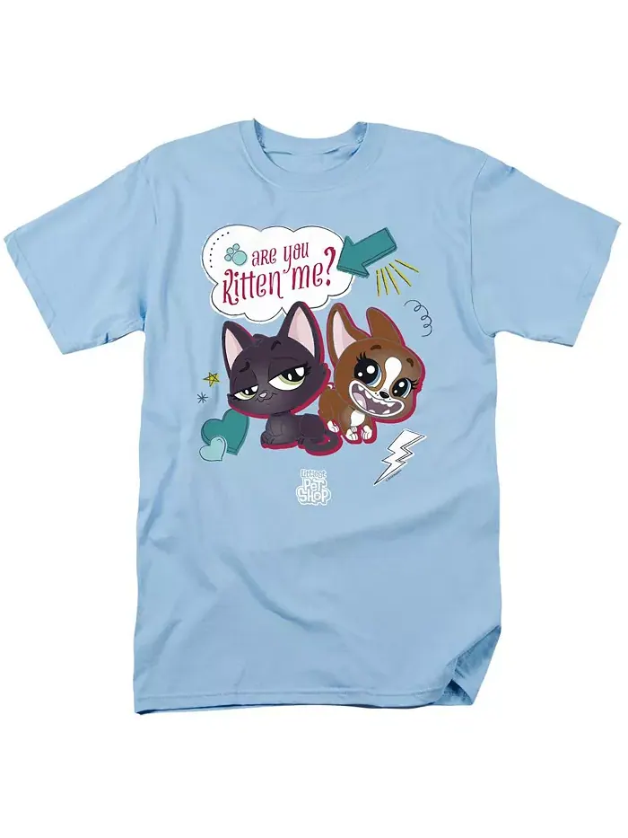 Футболка Littlest Pet Shop Big & Tall "Ты что, шутишь, щенок?" Hasbro+ — изображение 1 из 3, синий