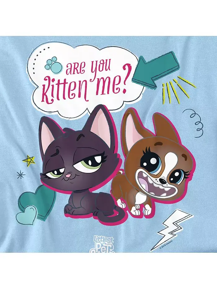 Футболка Littlest Pet Shop Big & Tall "Ты что, шутишь, щенок?" Hasbro+ — изображение 2 из 3, синий