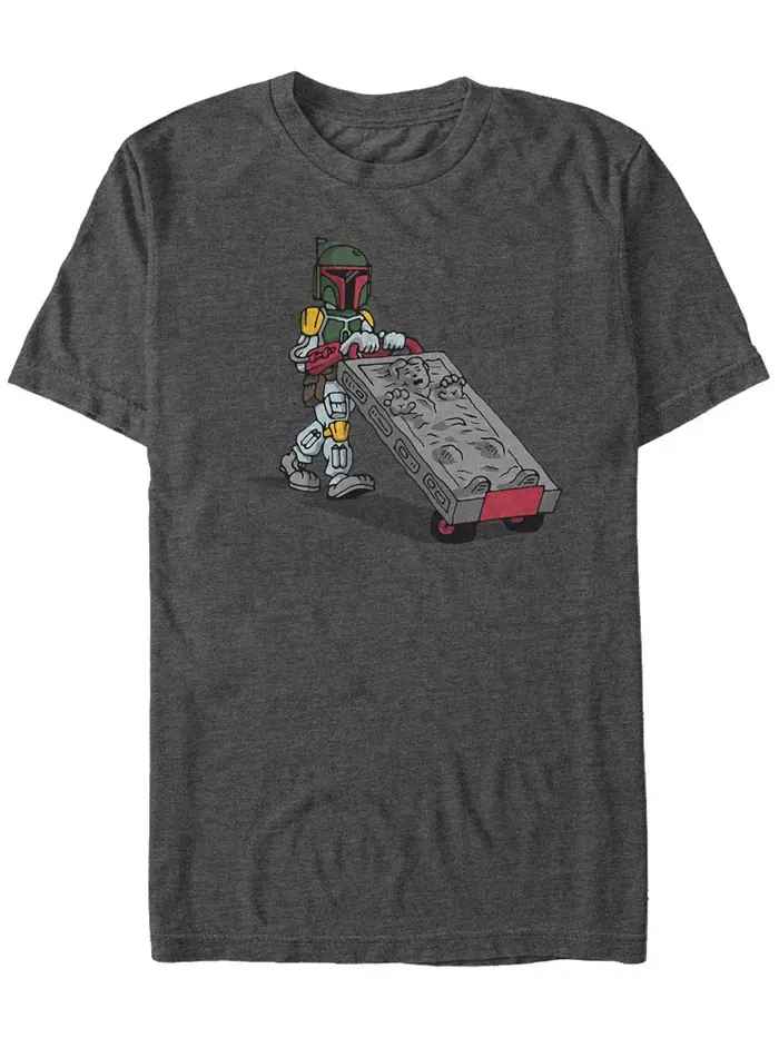 Мужская футболка Star Wars Classic Boba Fett Cement Man с короткими рукавами Fifth Sun — изображение 1 из 1, серый
