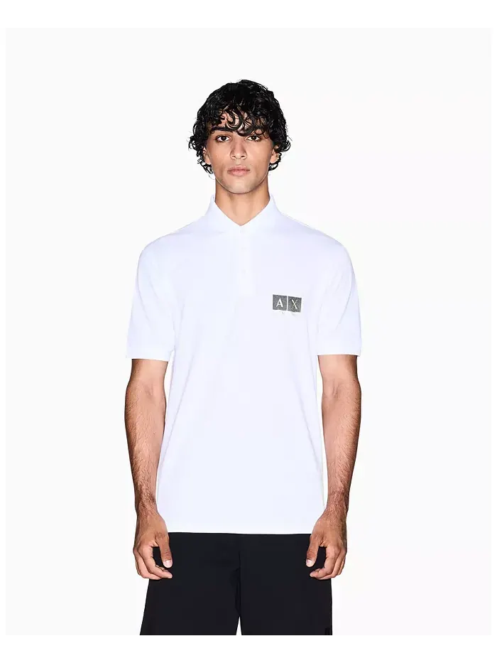 Мужская поло с золотым логотипом A|X Armani Exchange — изображение 1 из 5, мульти