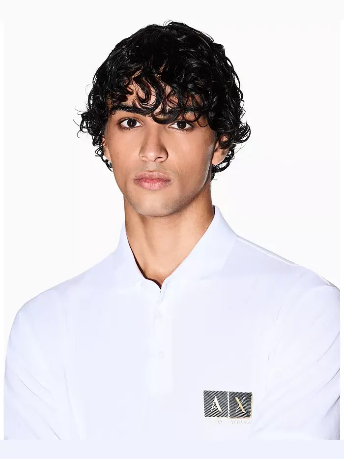 Мужская поло с золотым логотипом A|X Armani Exchange — изображение 3 из 5, мульти