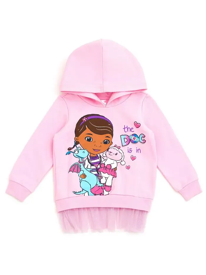 Детская толстовка с капюшоном из флиса Disney Король Лев для девочек Doc Mcstuffins — изображение 1 из 1, розовый