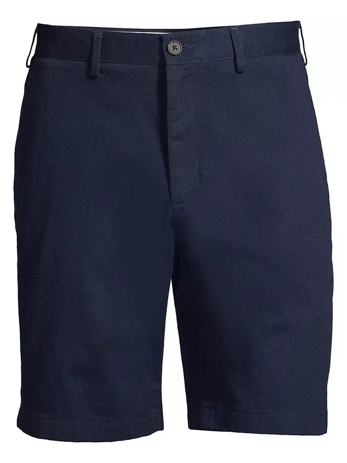 Мужские шорты-чинос 9" Traditional Fit No Iron Lands' End — изображение 3 из 4, синий