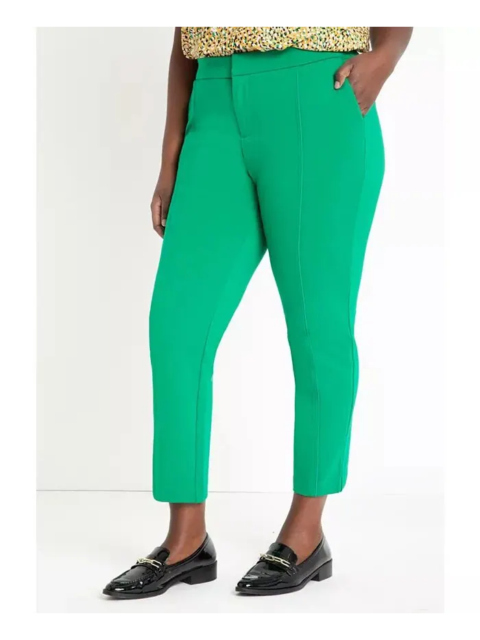 Женские брюки Plus Size Tall The Ultimate Stretch Slim Leg Pant ELOQUII — изображение 2 из 3, черный