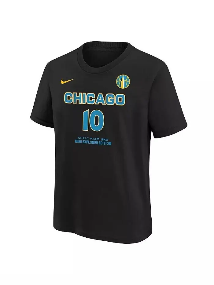 Черная футболка Nike Big Boys and Girls Kamilla Cardoso Chicago Sky 2024 WNBA с именем и номером — изображение 2 из 3, черный