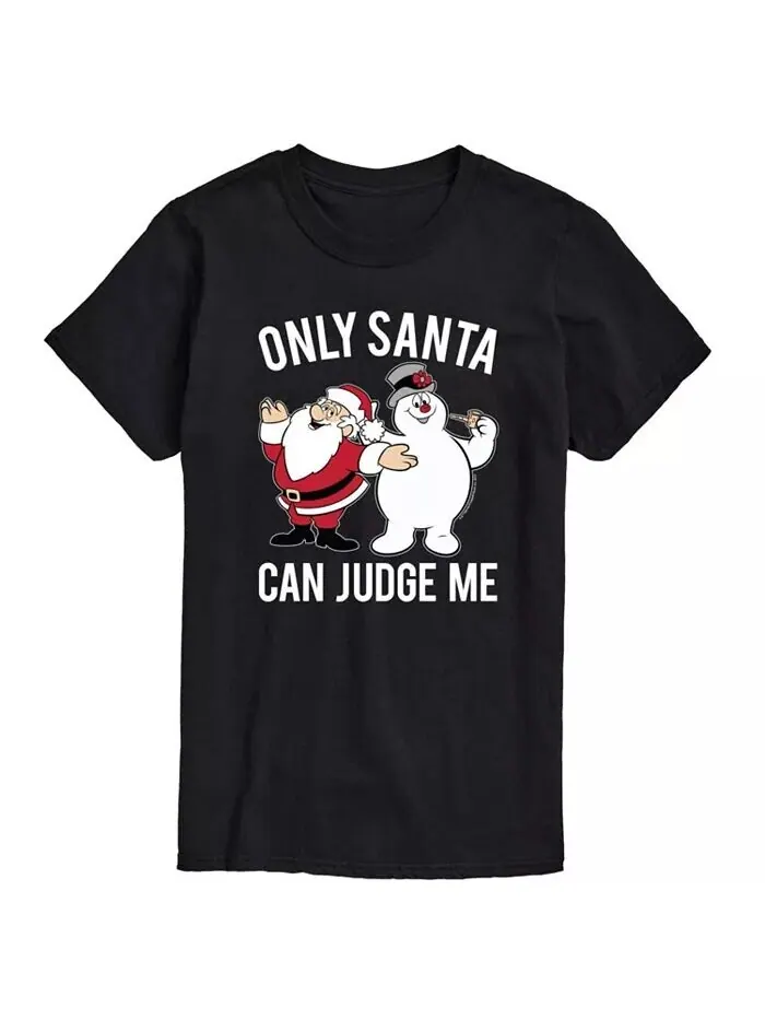 Футболка мужская Frosty The Snowman Santa Can Judge с коротким рукавом AIRWAVES — изображение 1 из 3, черный