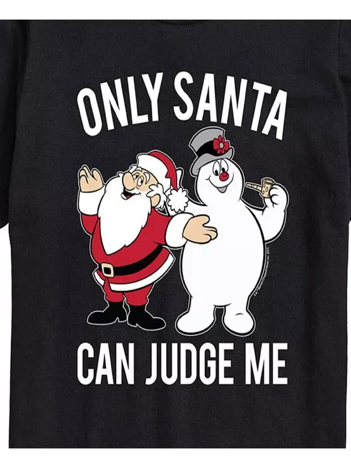 Футболка мужская Frosty The Snowman Santa Can Judge с коротким рукавом AIRWAVES — изображение 3 из 3, черный