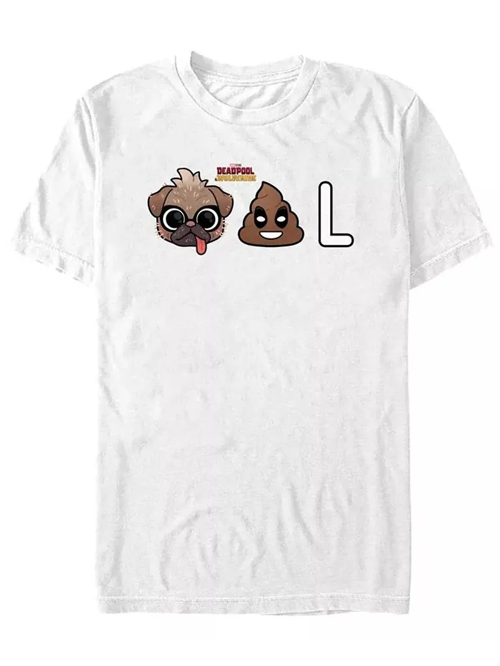 Мужская футболка с коротким рукавом Dogpool Emojis Fifth Sun — изображение 1 из 3, белый