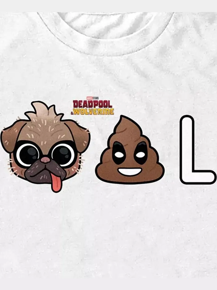 Мужская футболка с коротким рукавом Dogpool Emojis Fifth Sun — изображение 3 из 3, белый