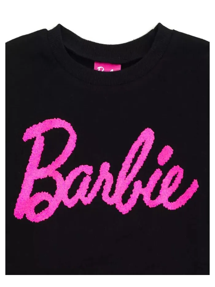 Платье из французского трикотажа для девочек-малышей Barbie — изображение 4 из 6, черный