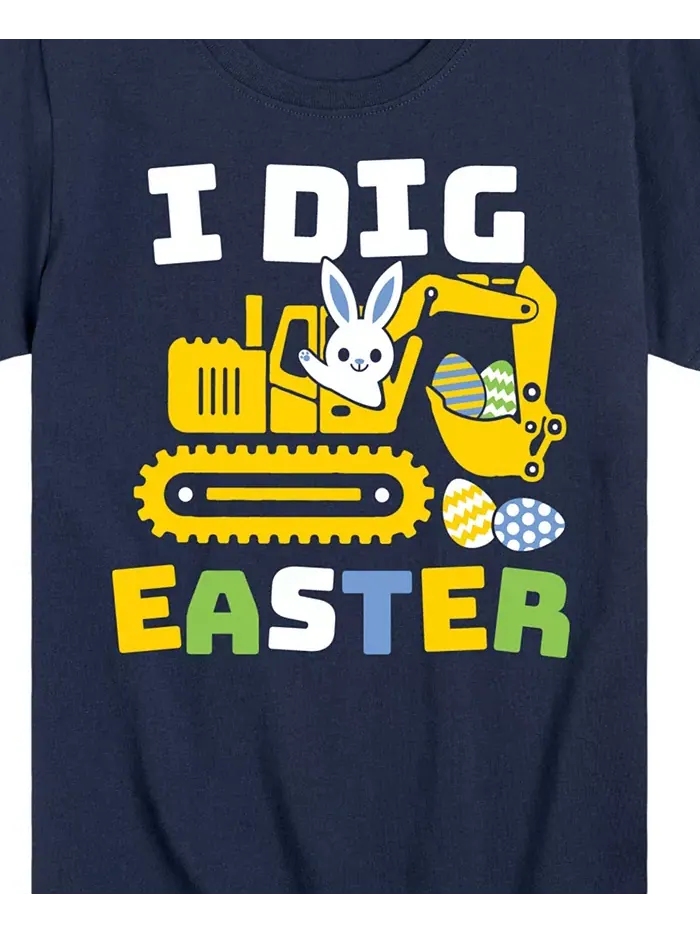 Футболка с принтом "I Dig Easter" для мальчиков Hybrid — изображение 3 из 3, синий