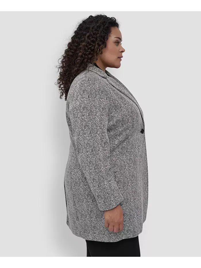 Блейзер Double D Topper размера Plus DKNY — изображение 3 из 6, черный/белый
