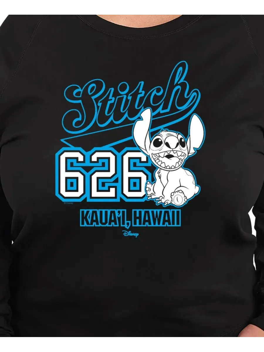 Футболки-пуловеры Lilo and Stitch 626 больших размеров Hybrid Apparel — изображение 2 из 3, черный