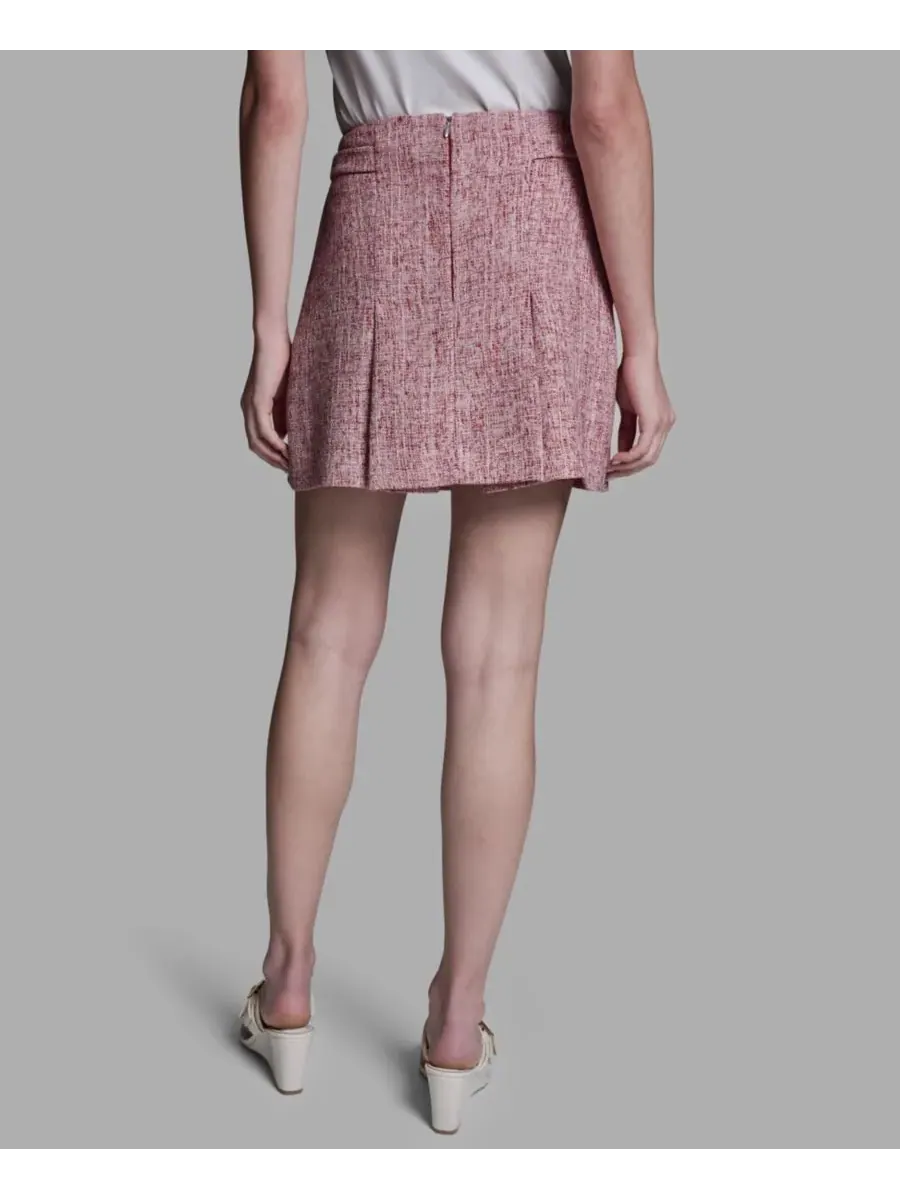 Женская плиссированная мини-юбка BCBG — изображение 5 из 6, красный мульти