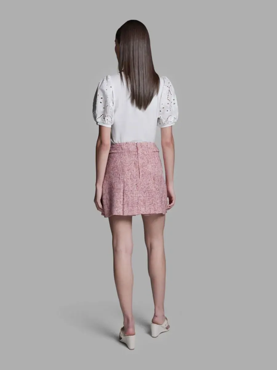 Женская плиссированная мини-юбка BCBG — изображение 6 из 6, красный мульти