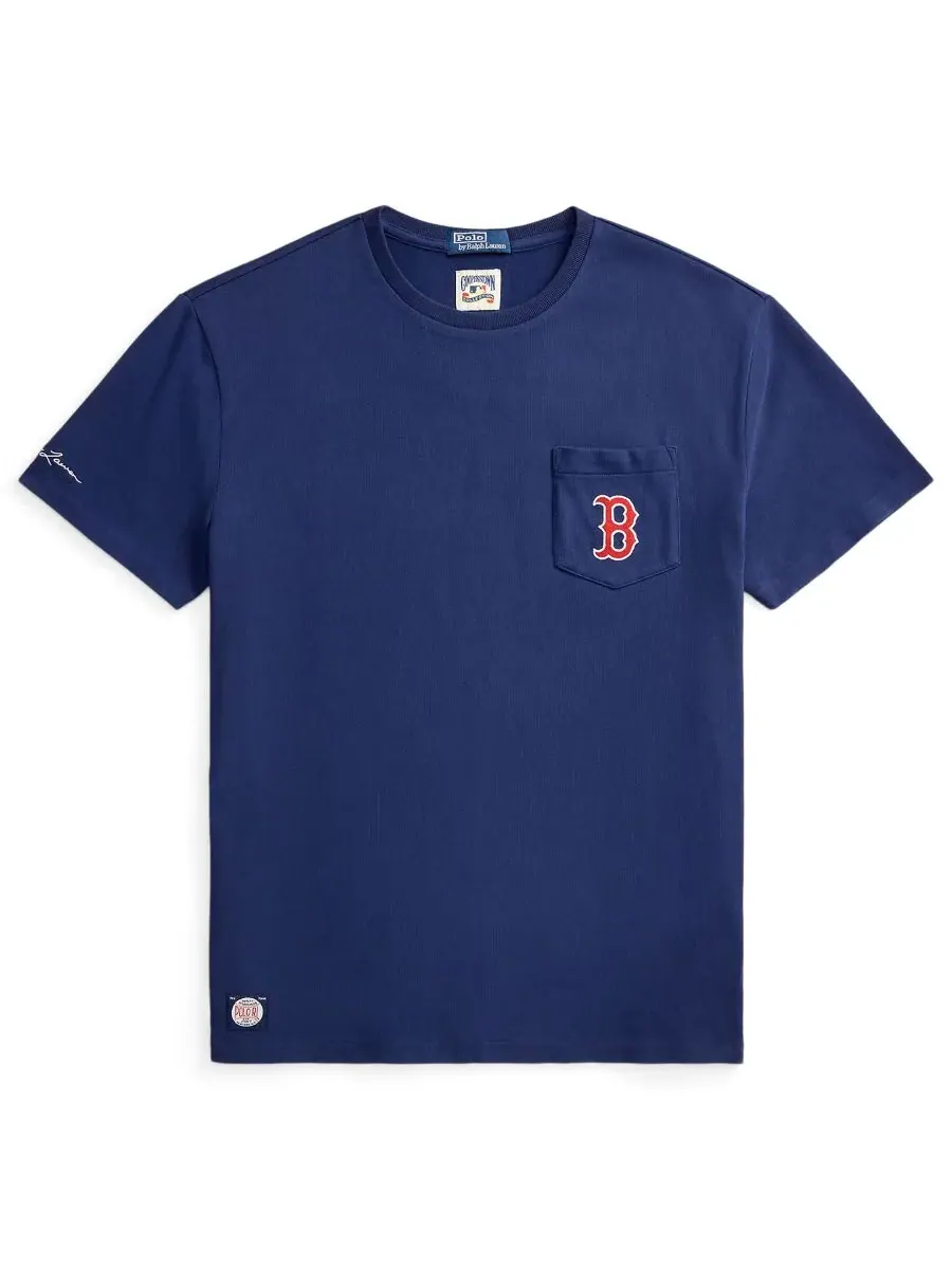 Мужская футболка классического кроя Polo Ralph Lauren, темно-cobalt — изображение 5 из 5, кобальт