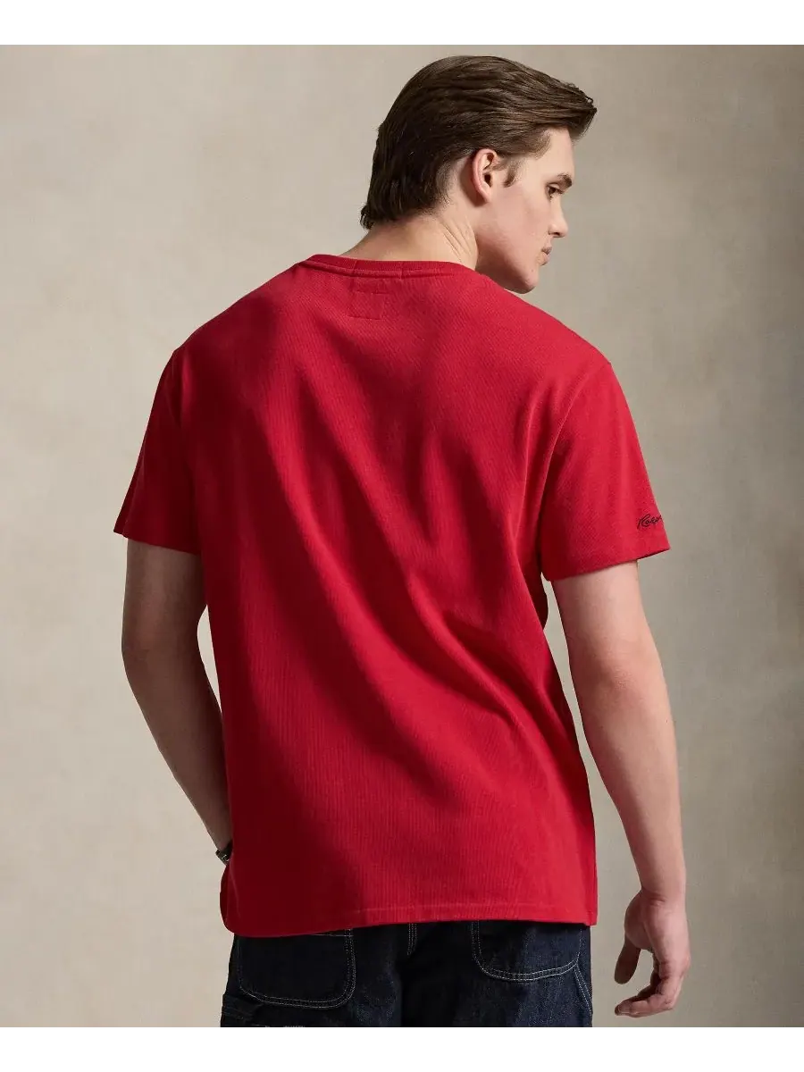 Мужская футболка классического кроя Polo Ralph Lauren — изображение 4 из 5, красный