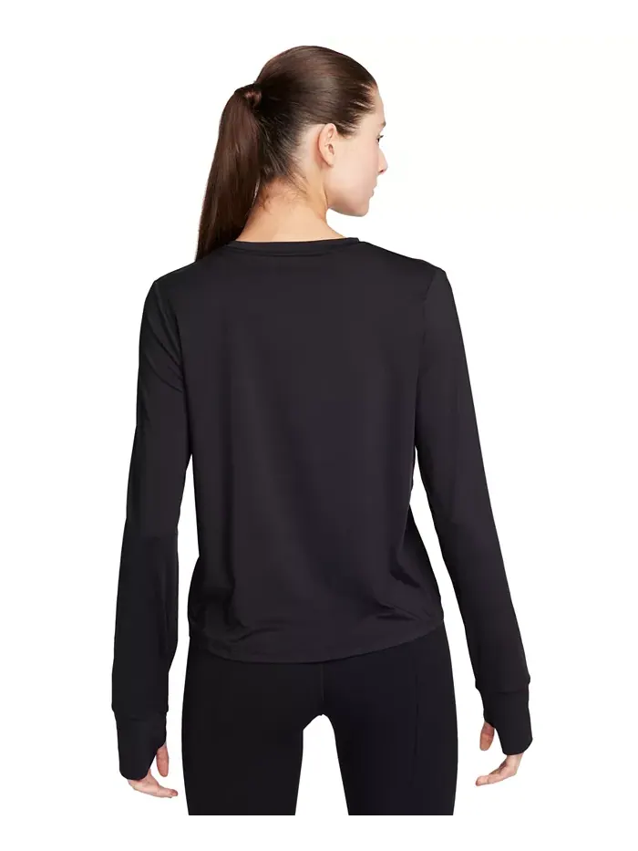 Женский топ One Classic Dri-FIT с длинными рукавами Nike — изображение 5 из 9, черный