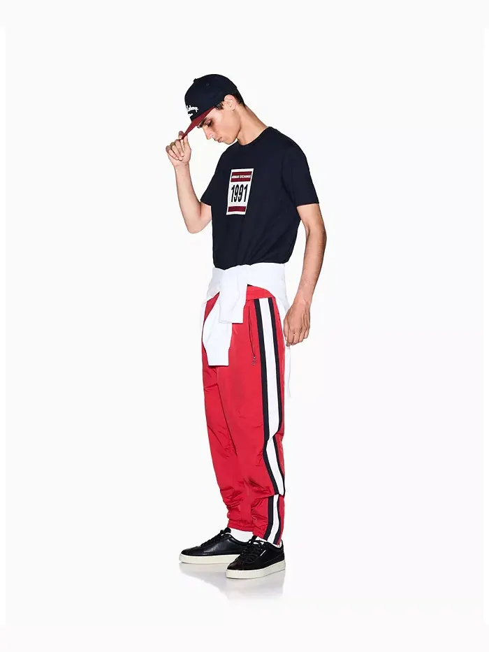 Мужская футболка Grid Box 1991 с логотипом A|X Armani Exchange — изображение 2 из 5, синий