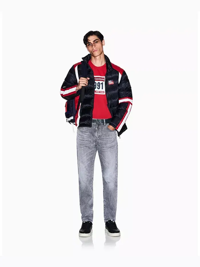 Мужская футболка Grid Box 1991 с логотипом A|X Armani Exchange — изображение 3 из 5, красный
