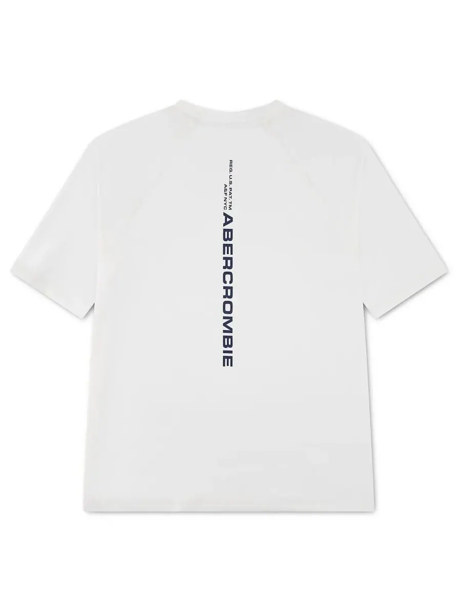 Детская футболка-рашгард с коротким рукавом Core Abercrombie kids — изображение 2 из 4, яркий белый