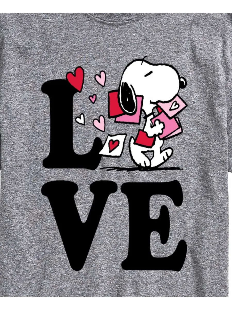 Мужская футболка с коротким рукавом и принтом "Peanuts Love Snoopy" AIRWAVES — изображение 3 из 3, приглушенный