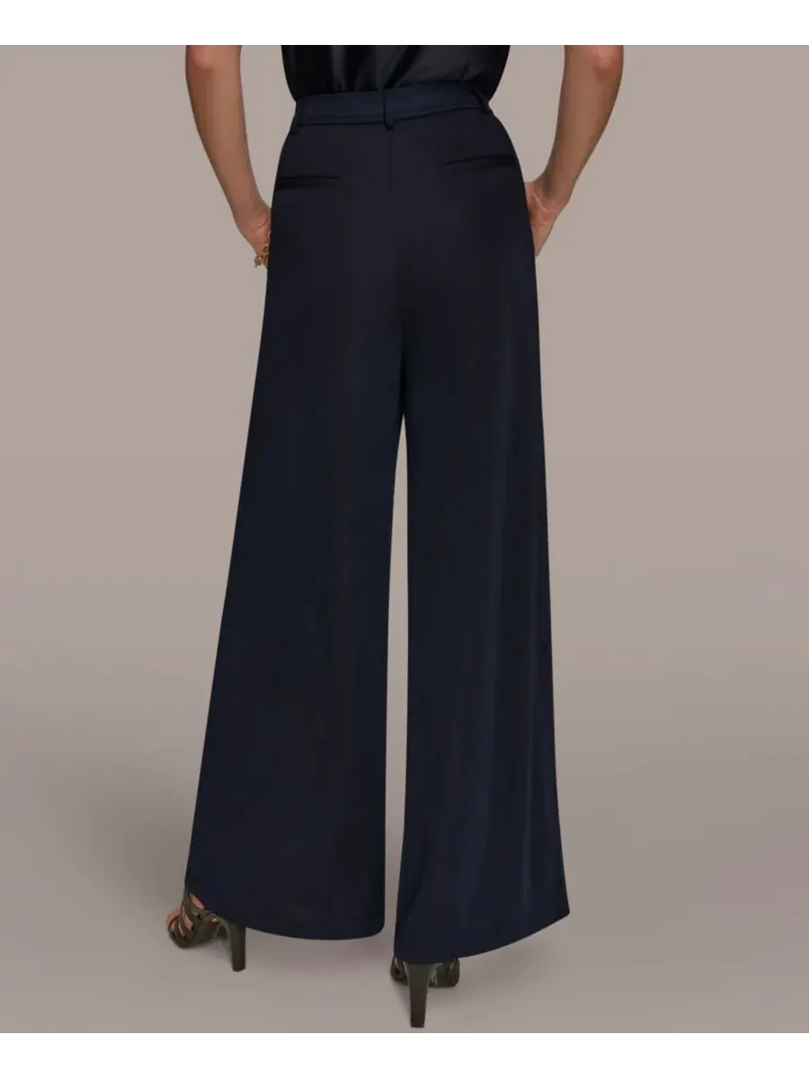 Женские плиссированные брюки на молнии Donna Karan New York — изображение 2 из 6, черный