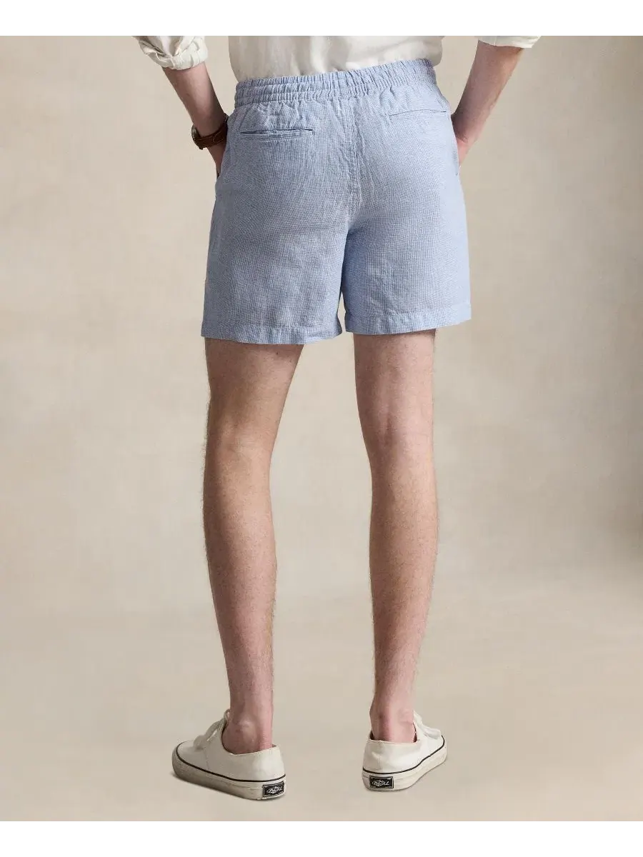 Мужские льняные шорты Polo Prepster Polo Ralph Lauren — изображение 3 из 4, синий белый