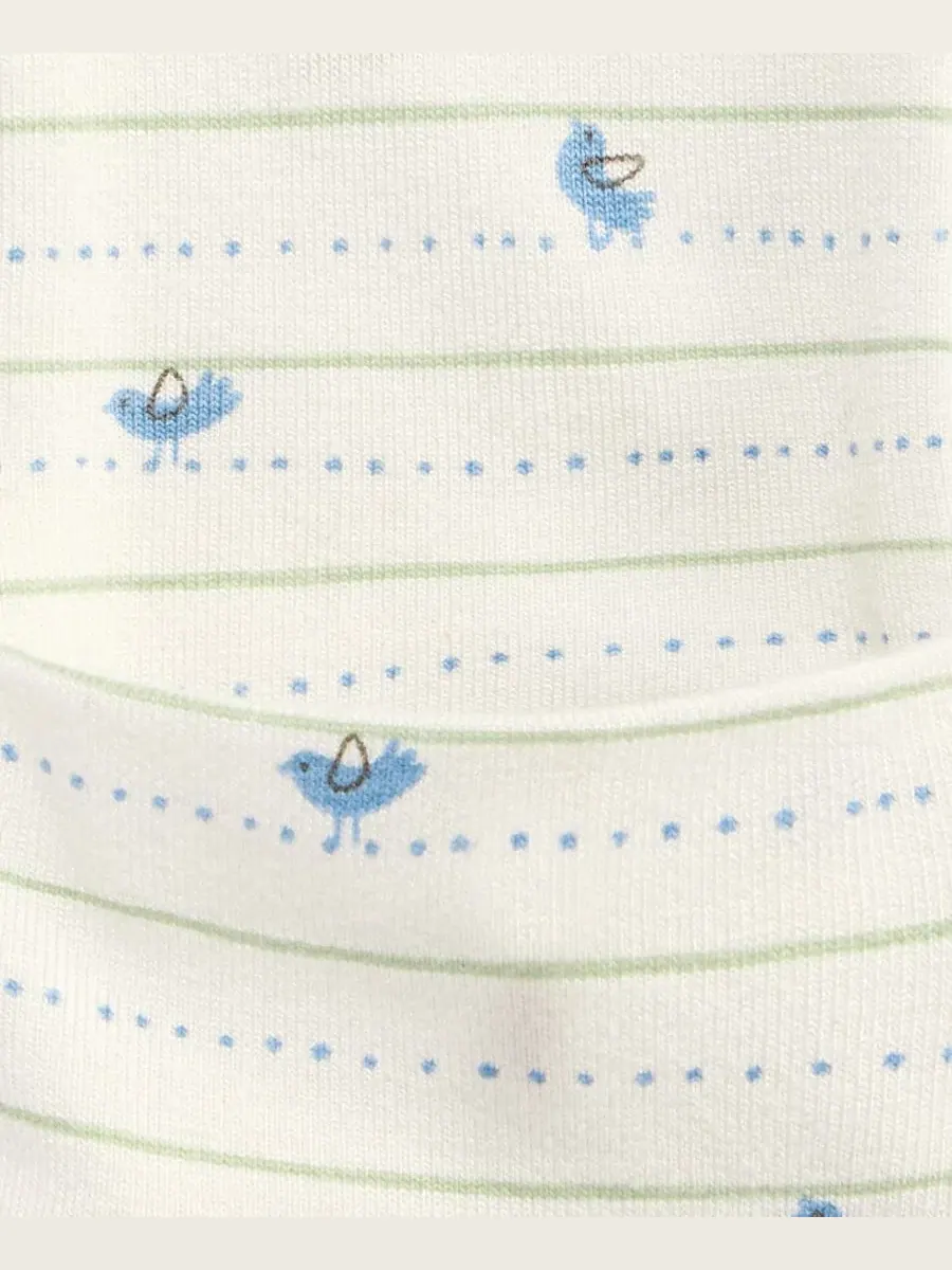 Детский комбинезон Everyday Baby Essentials для мальчиков с принтом птиц и двусторонней молнией — изображение 4 из 4, серый
