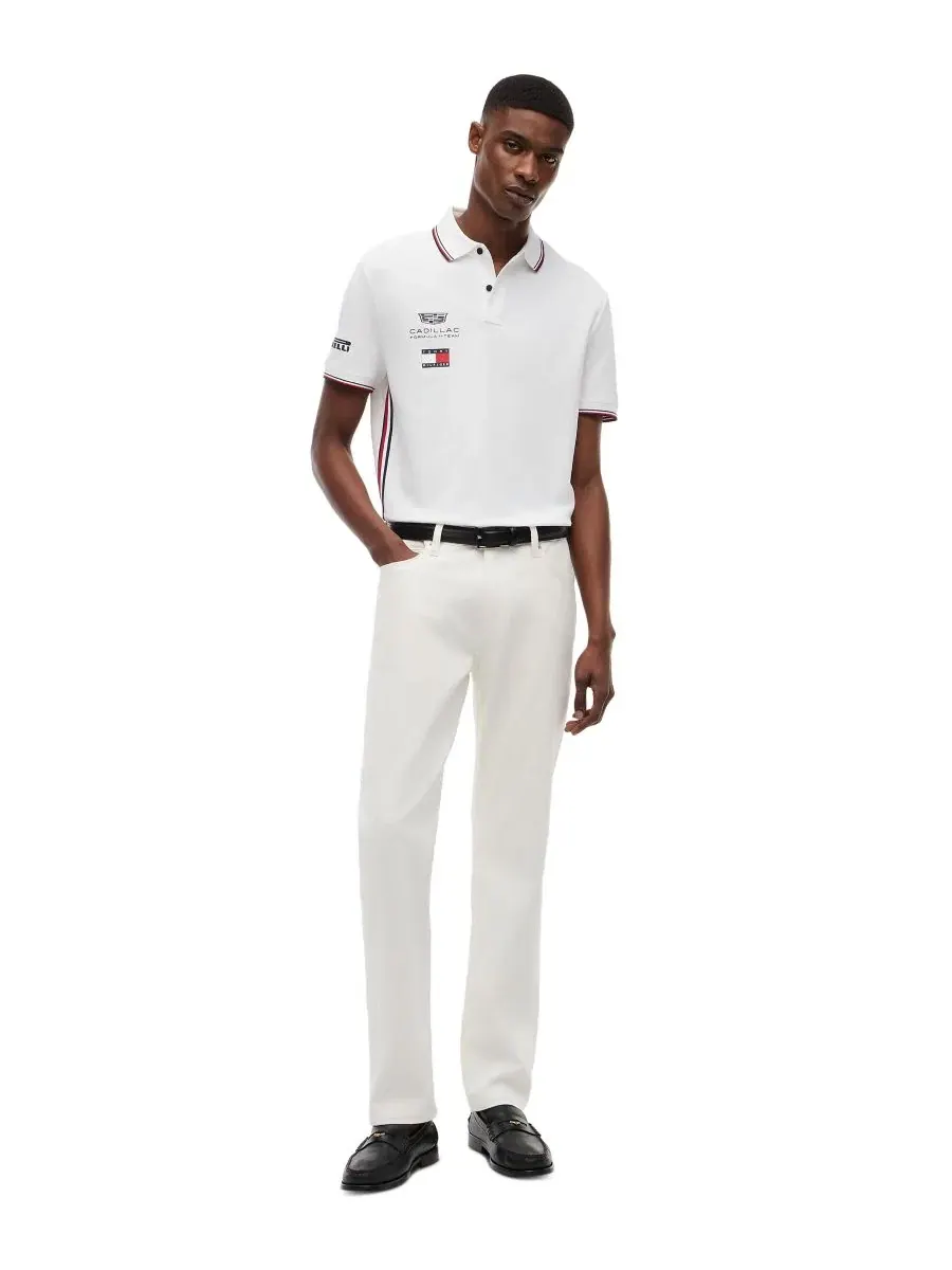 Мужская реплика поло Cadillac F1 с коротким рукавом Tommy Hilfiger — изображение 2 из 4, белый