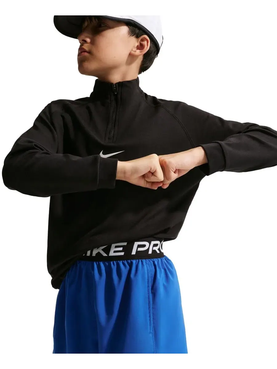 Тренировочные шорты Pro Dri-FIT для мальчиков 8-20 лет Nike — изображение 3 из 5, белый/черный