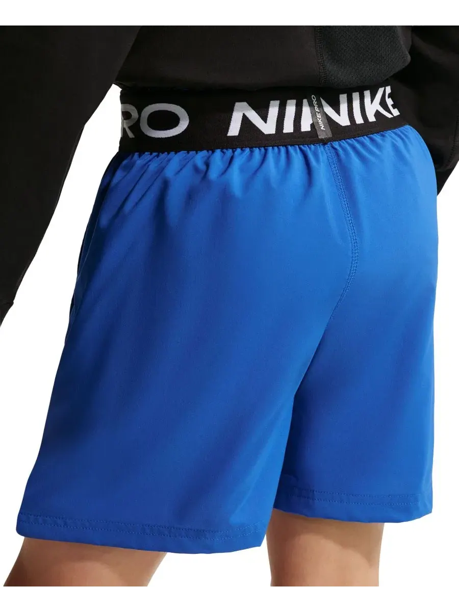 Тренировочные шорты Pro Dri-FIT для мальчиков 8-20 лет Nike — изображение 4 из 5, белый/черный