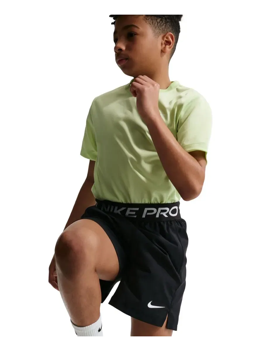 Тренировочные шорты Pro Dri-FIT для мальчиков 8-20 лет Nike — изображение 2 из 5, черный/белый