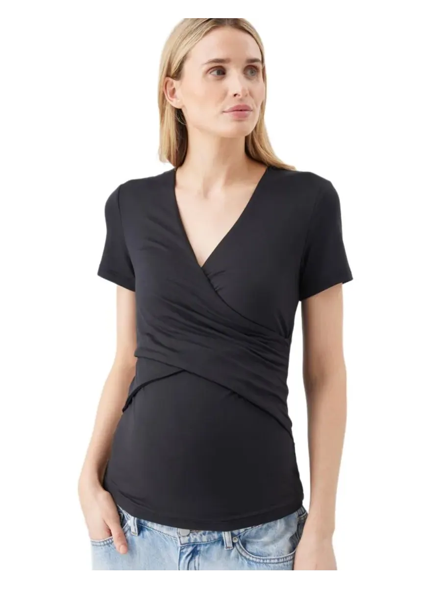 Ripe Maternity Футболка для кормления Maternity Ripe Luxe Knit Embrace — изображение 1 из 6, черный