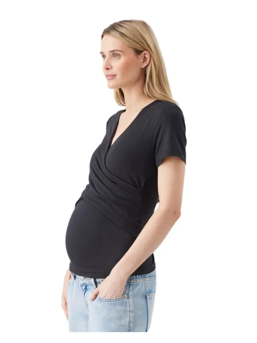 Ripe Maternity Футболка для кормления Maternity Ripe Luxe Knit Embrace — изображение 3 из 6, черный