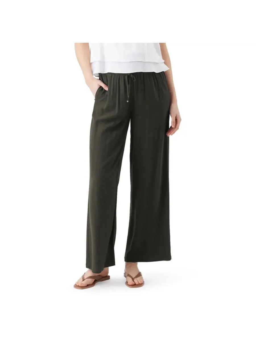 Ripe Maternity Женские широкие брюки из тенсела — изображение 1 из 6, оливковый