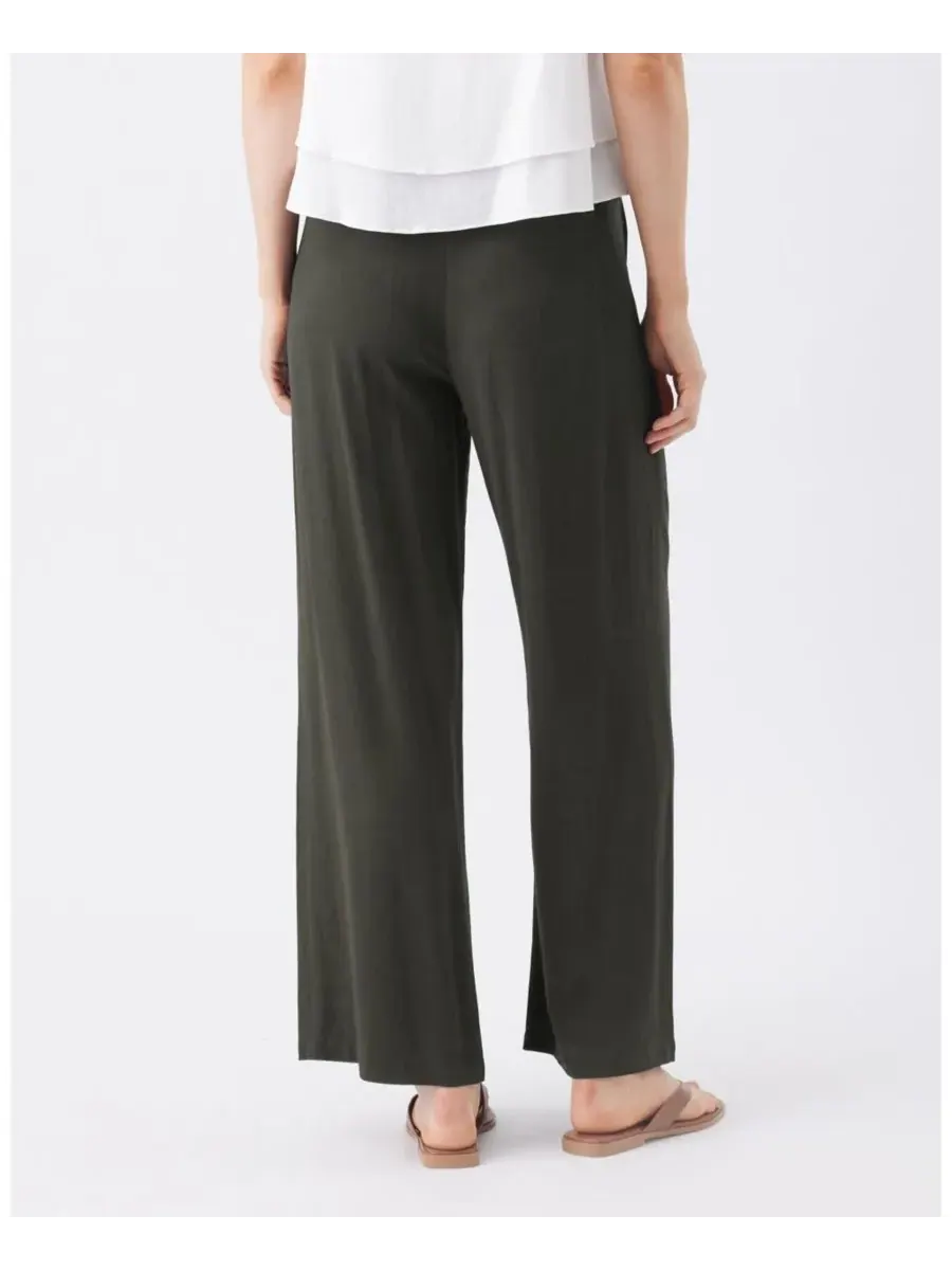 Ripe Maternity Женские широкие брюки из тенсела — изображение 3 из 6, оливковый