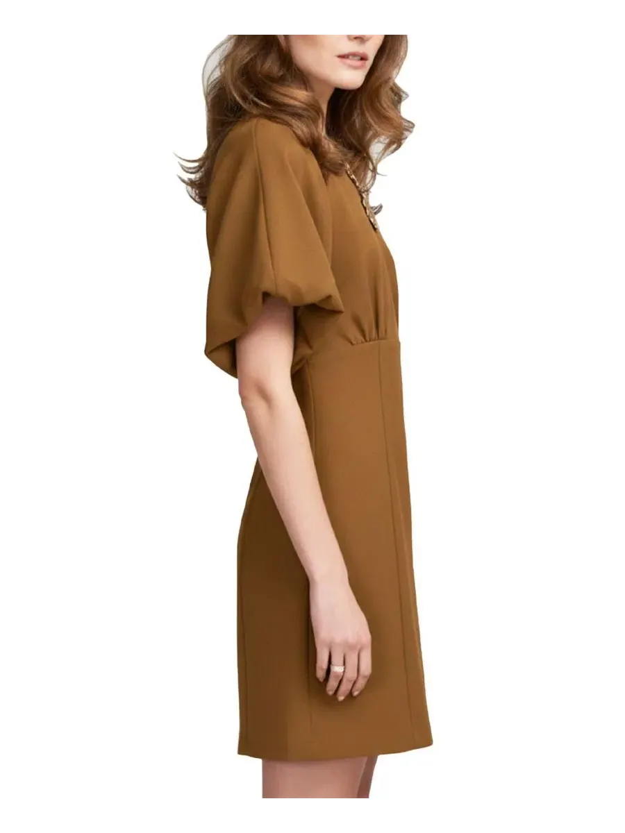 Женское платье с рукавами-баллонами ELLE Collection — изображение 2 из 3, золото