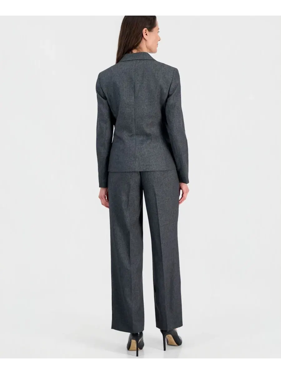 Костюм из жакета и брюк Wide Leg, бренд Le Suit — изображение 5 из 6, серый мульти