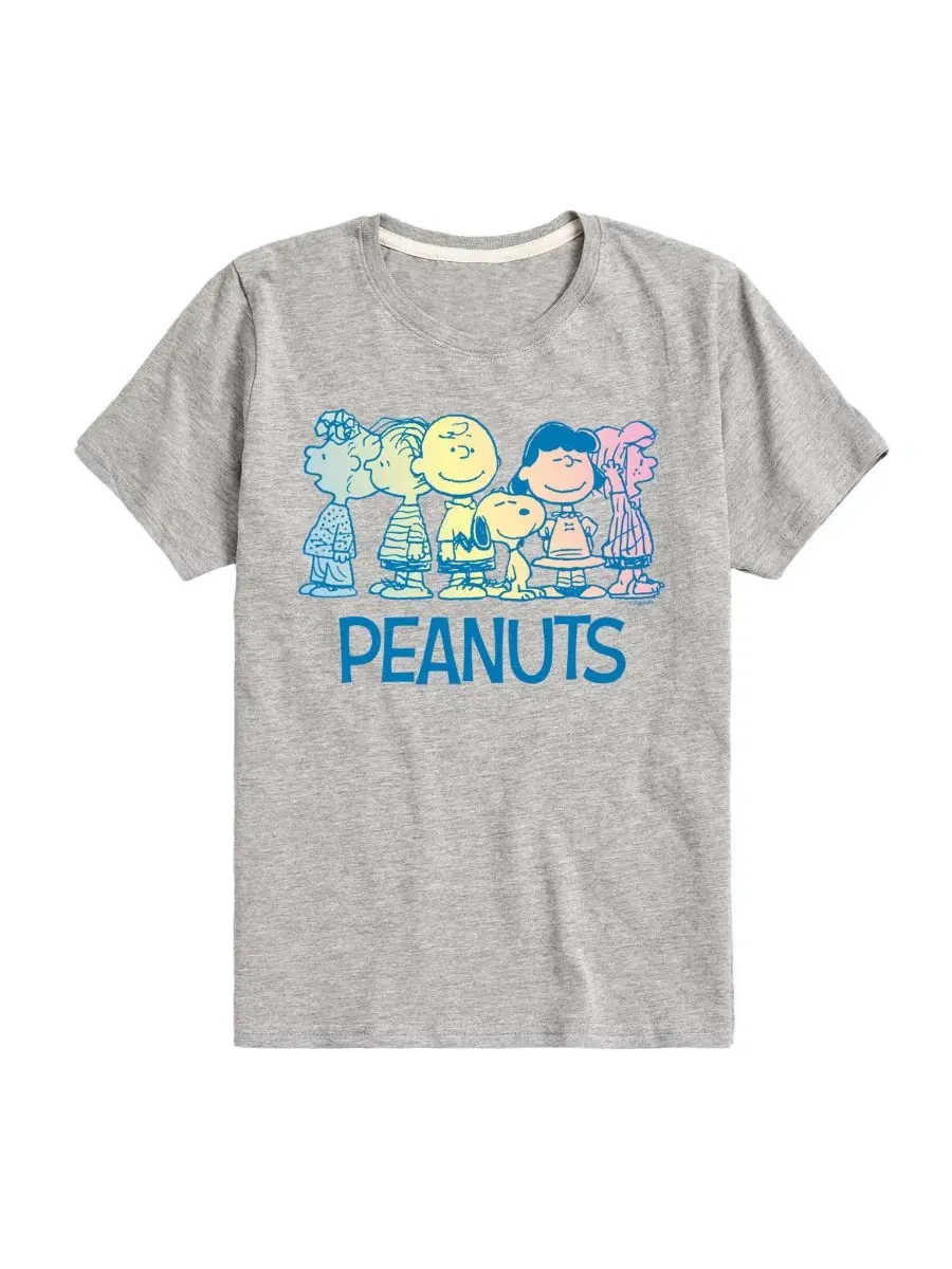 Детская футболка с коротким рукавом и графическим принтом, размер 8-20 Peanuts — изображение 1 из 3, приглушенный