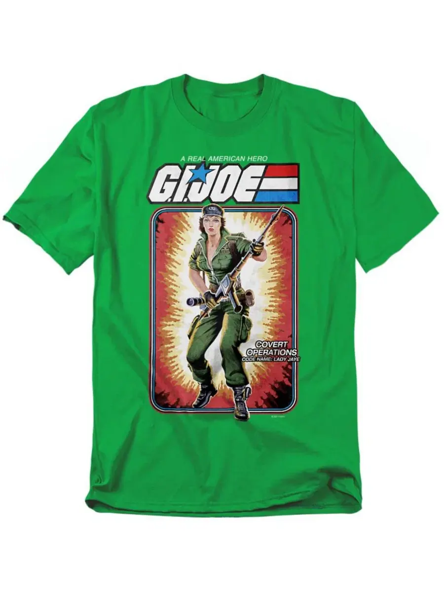Футболка с принтом G.I. Joe Lady Jaye Card Logovision — изображение 1 из 3, зеленый