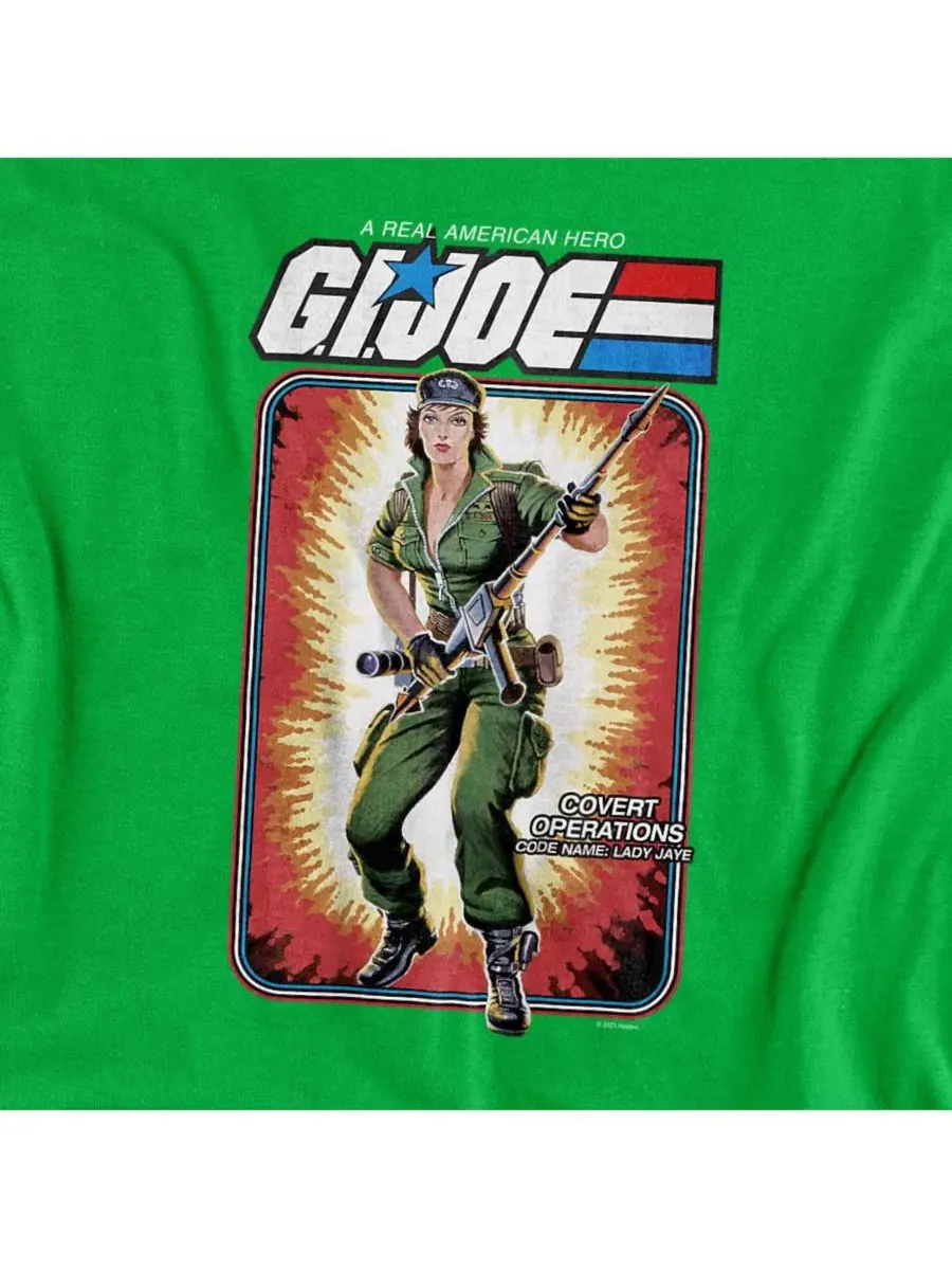 Футболка с принтом G.I. Joe Lady Jaye Card Logovision — изображение 2 из 3, зеленый